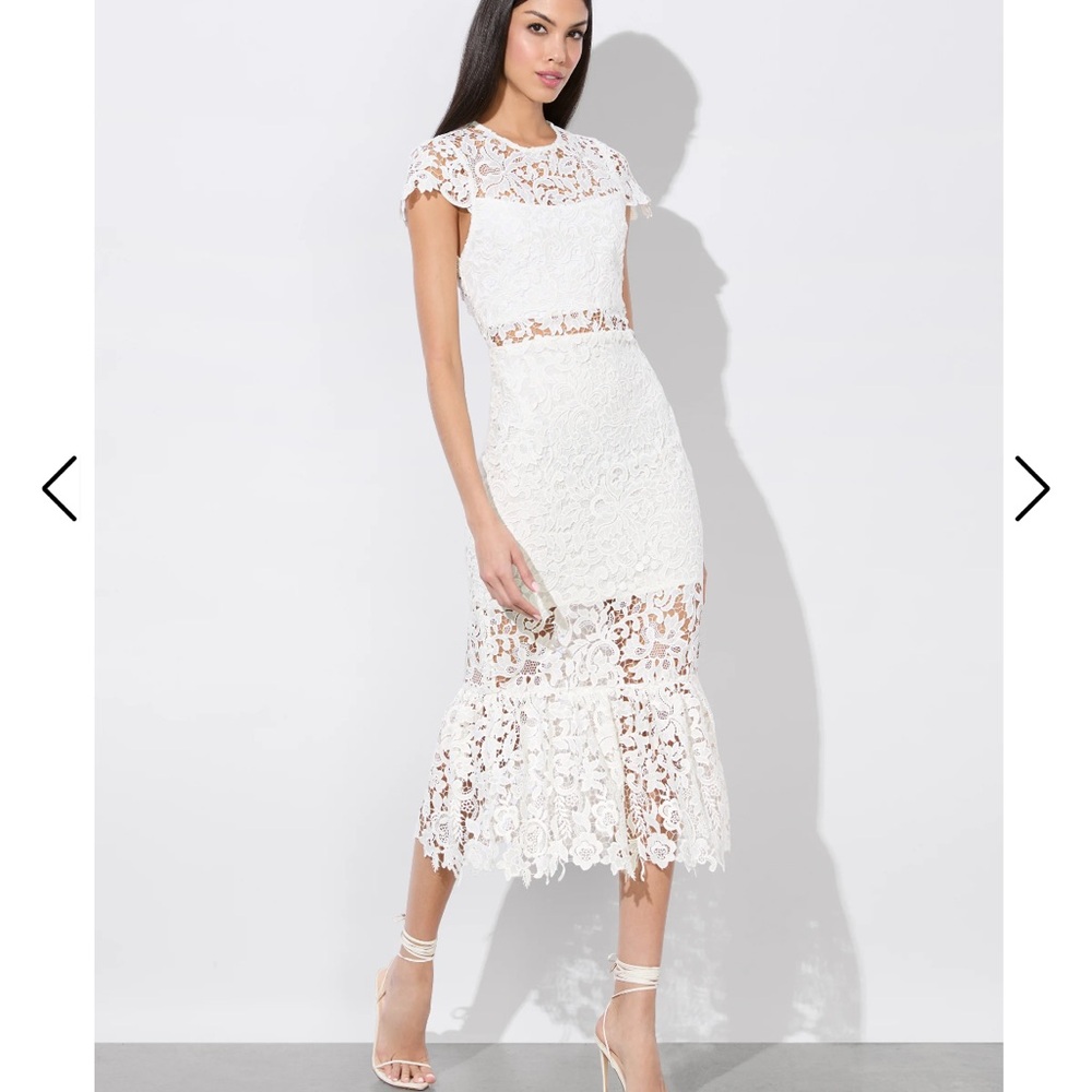 Alice and Olivia Lace open back midi dress - Picture 4 of 7